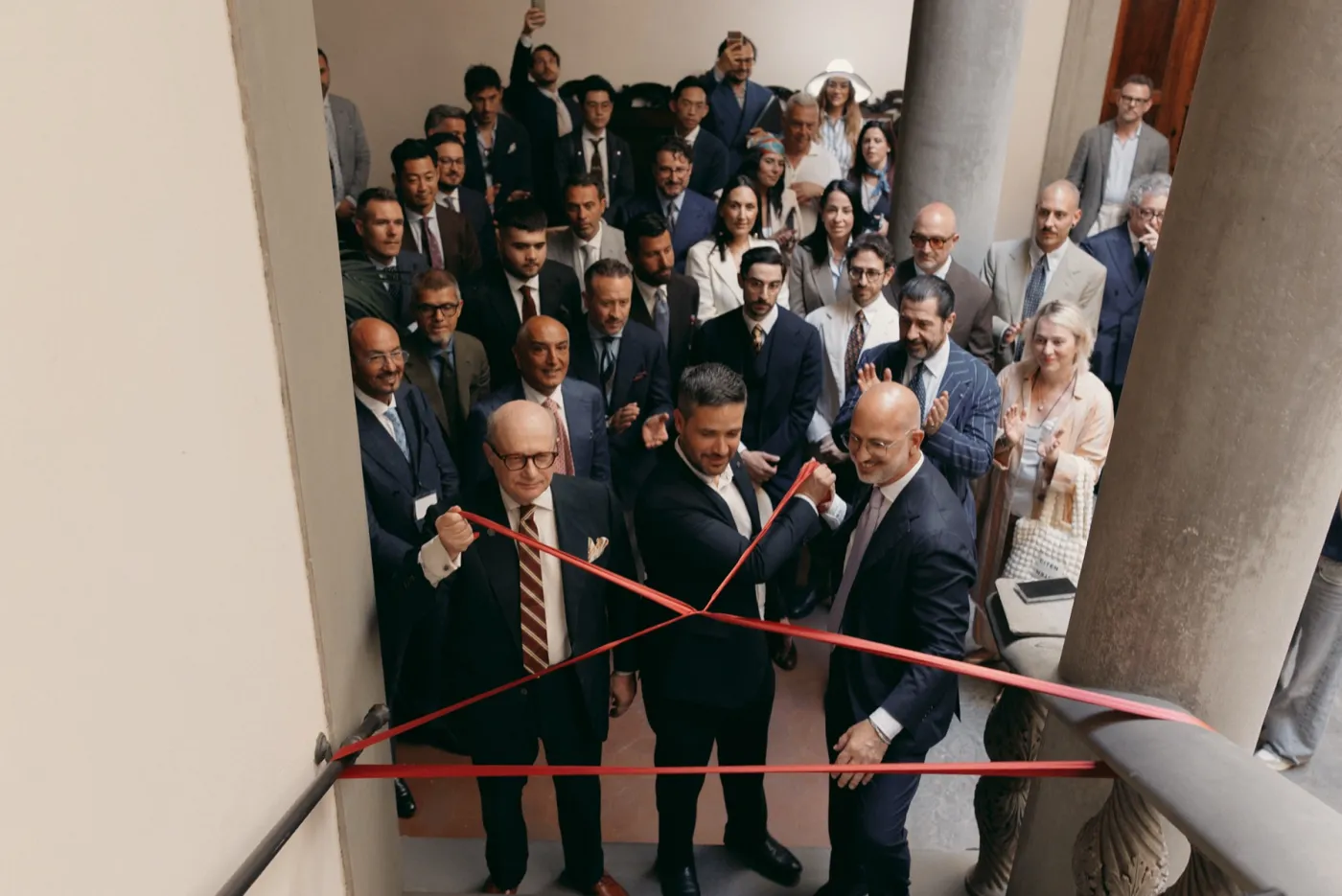 Natalia și Alexandru Cornitel cu Damiano Annunziato și Giancarlo Maresca la semnarea Declarației de la Florența