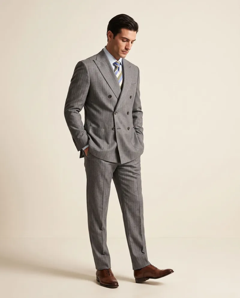 Costum Virgin Wool gri S130 Sandro Livv